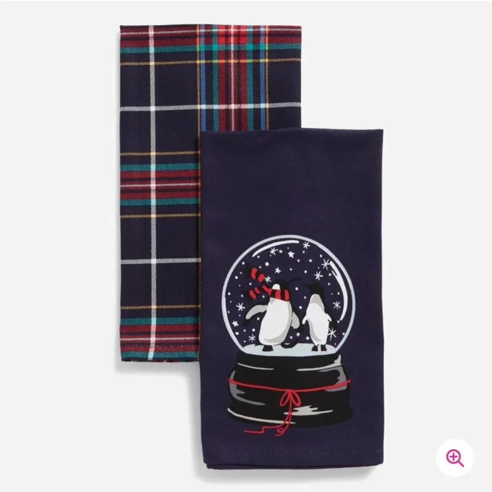 Vera Bradley Dish Towel Set Penguin Pair NWT